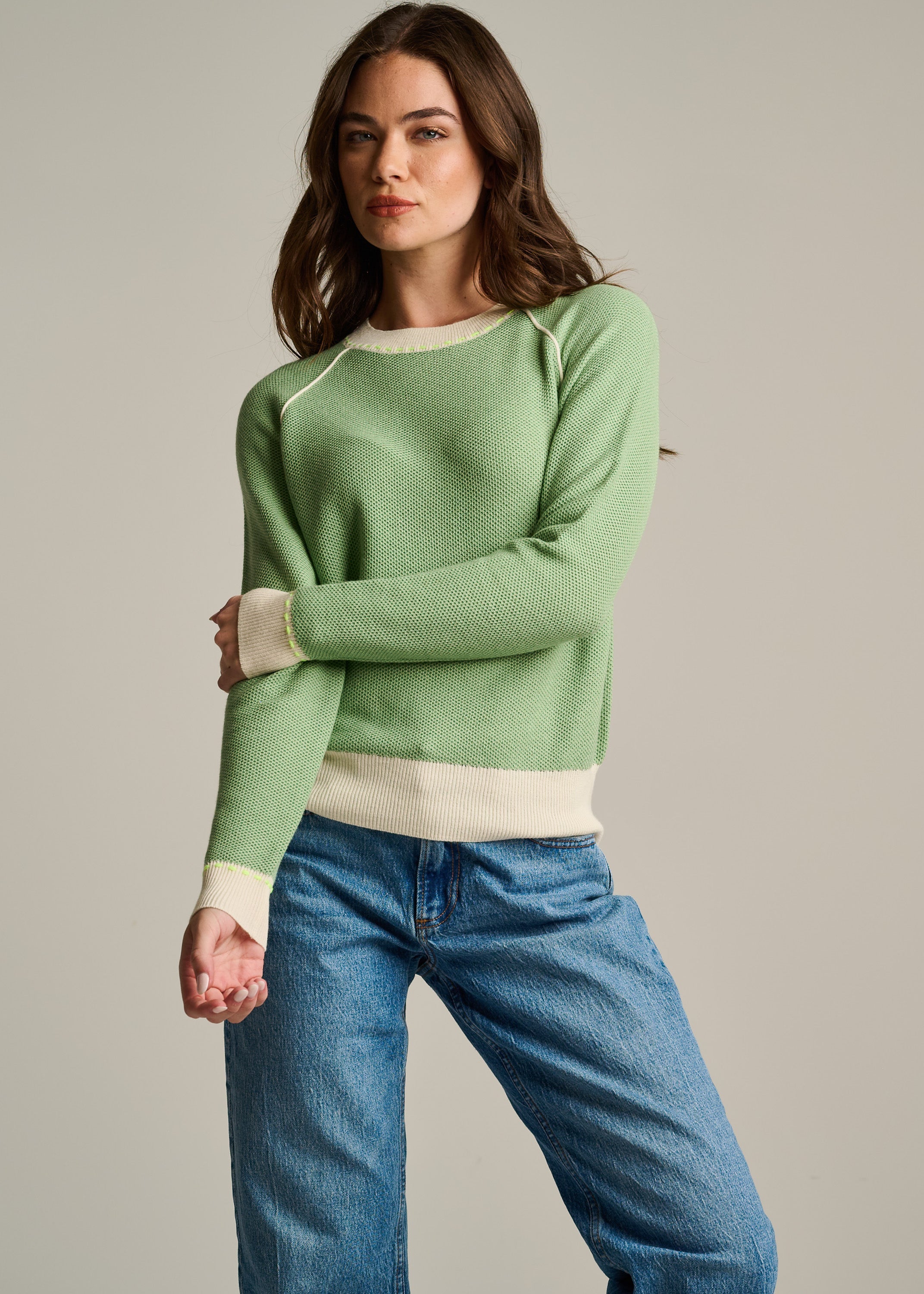 Lisa Todd Stitchin' Sweater Sage