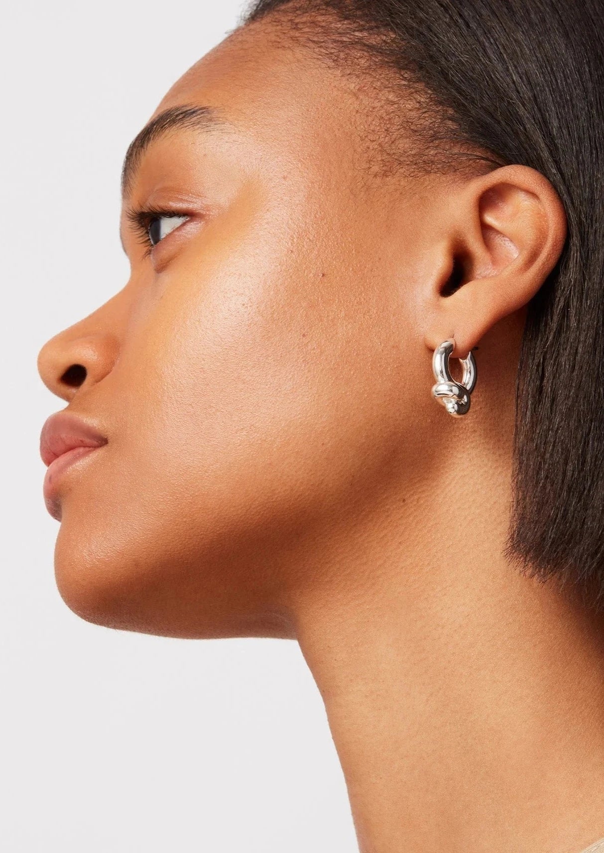 Maeve Hoop Earrings - Silver Small