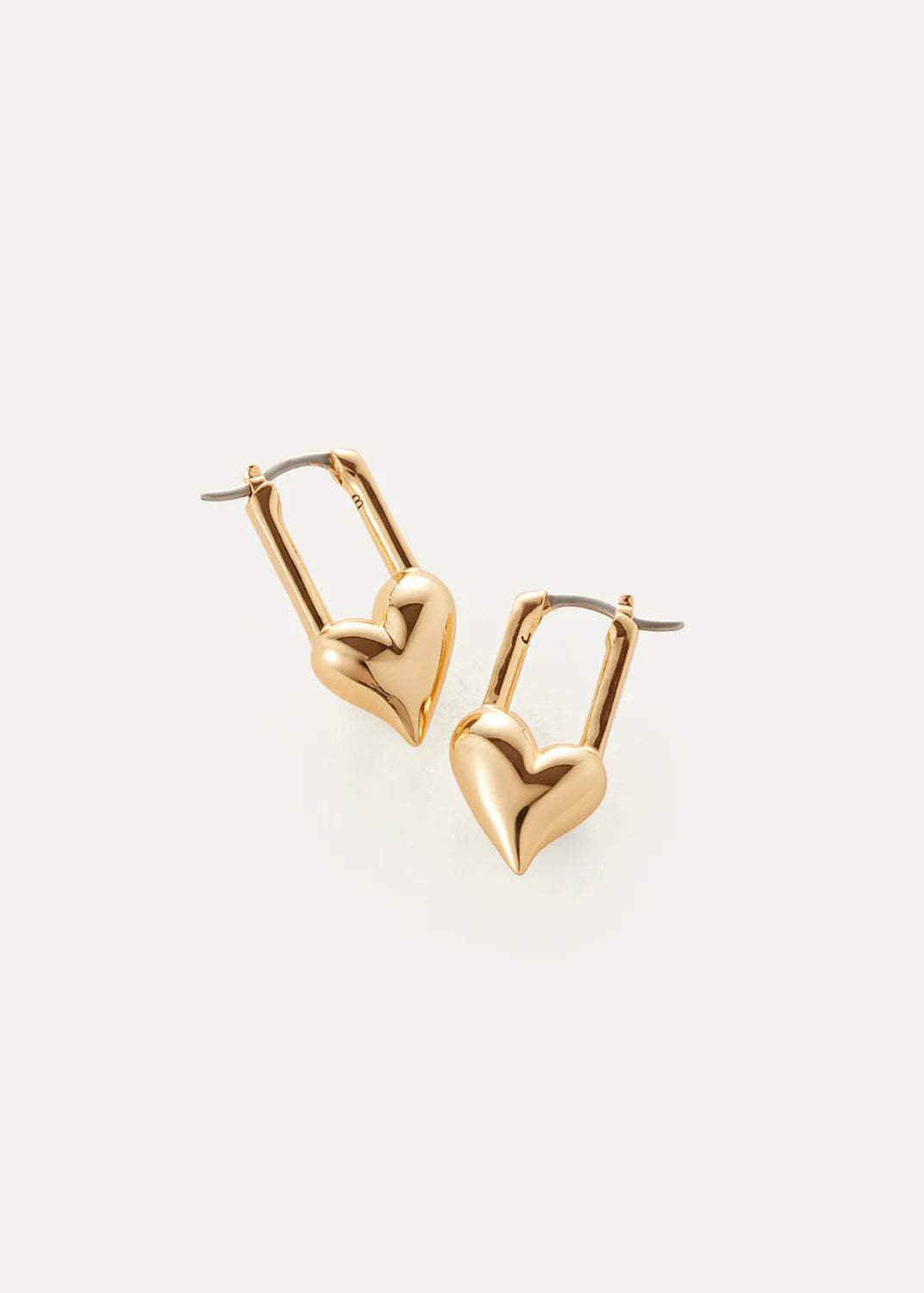 Jenny Bird Padlock Heart Huggies