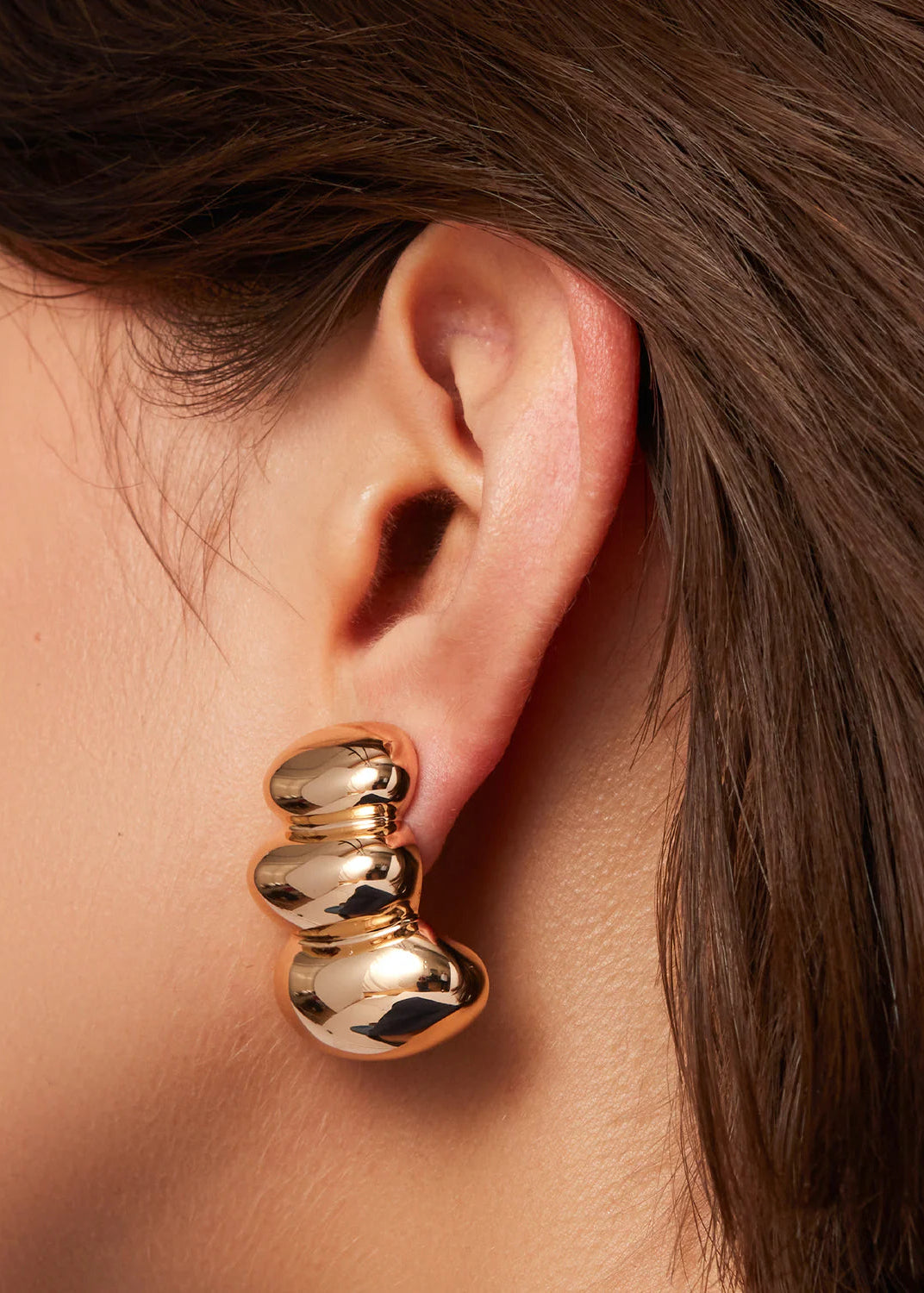 Jenny Bird Non-Stop Clip On Earrings Gold
