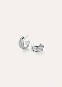 Jenny Bird Mini Lennon Hoops Silver