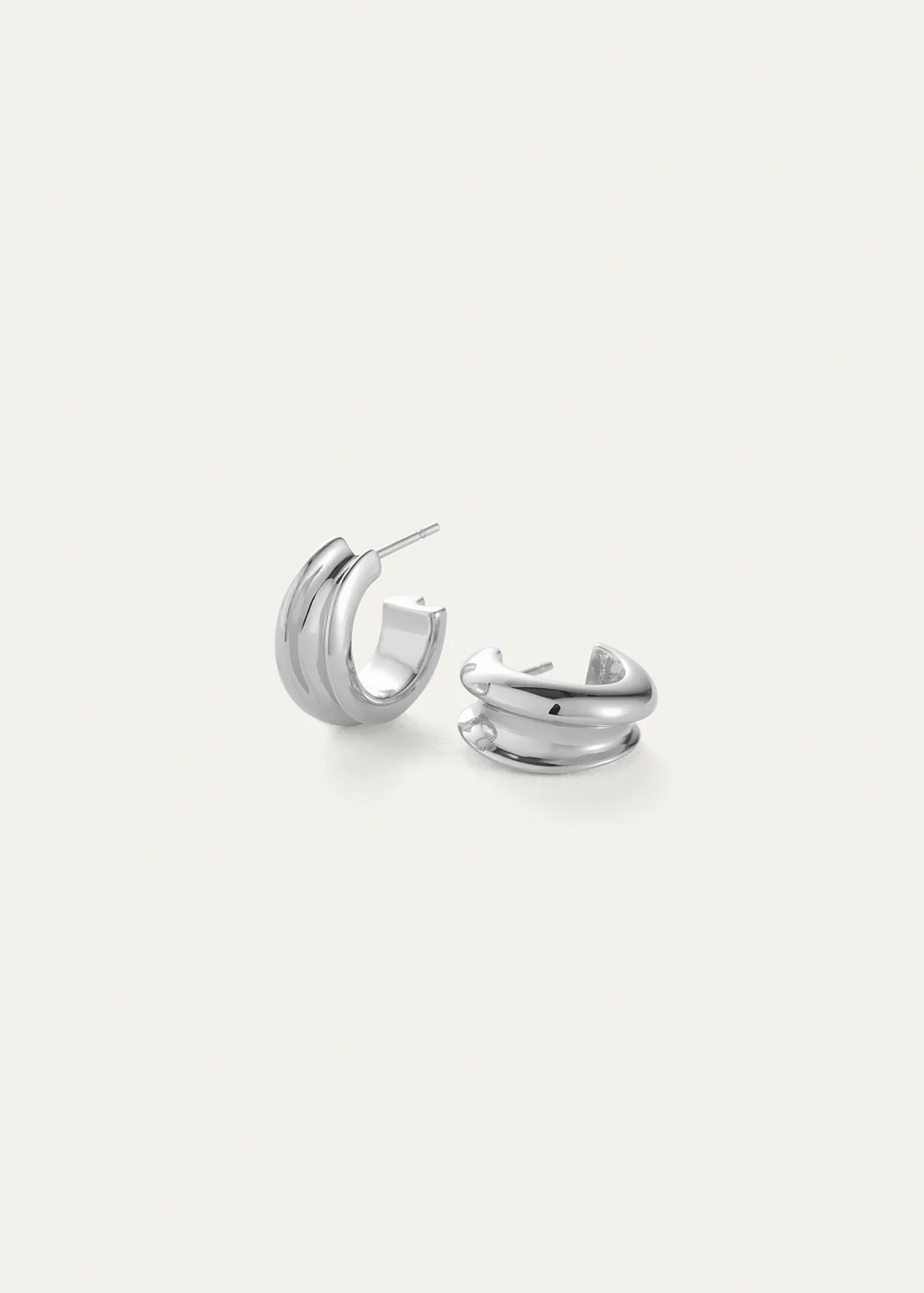 Jenny Bird Mini Lennon Hoops Silver
