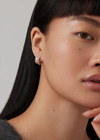 Jenny Bird Mini Lennon Hoops Silver