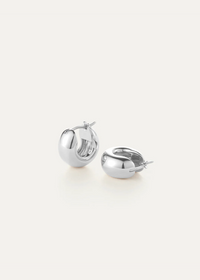 Jenny Bird Mini Tome Hoop Earring Silver