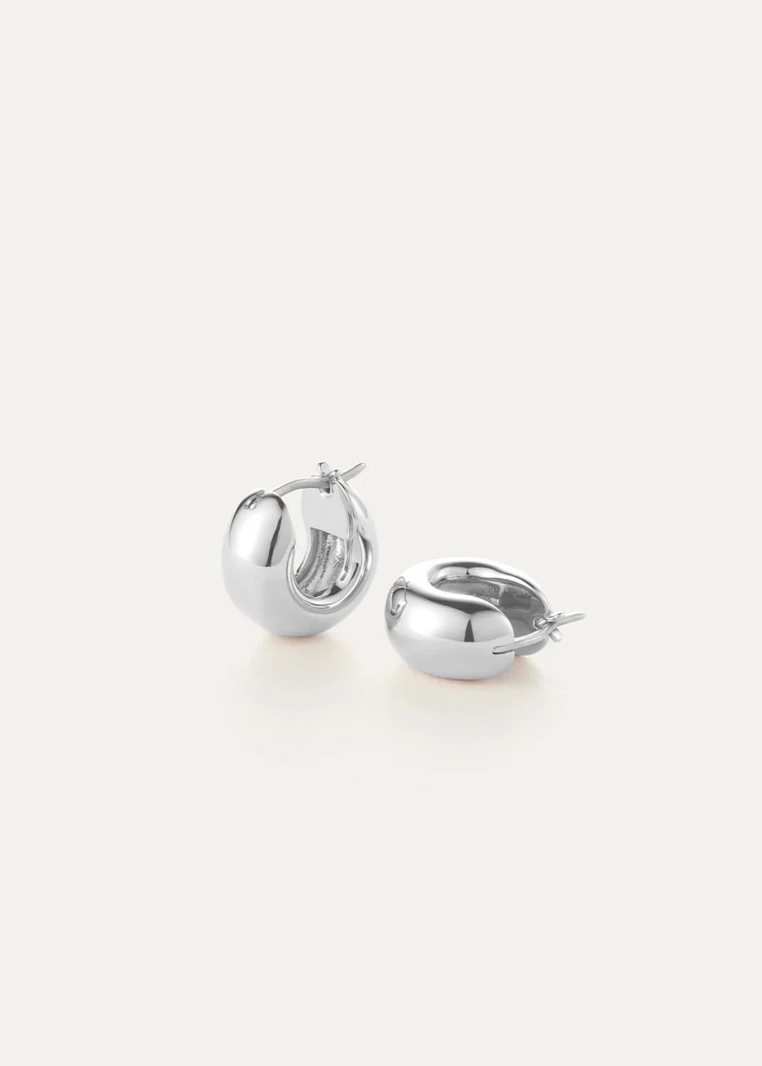 Jenny Bird Mini Tome Hoop Earring Silver