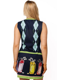 QOS Argyle Golf Bag Tank Dress