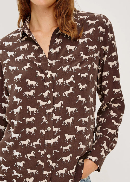 Rails Kate Top Espresso w/ Ivory Horses