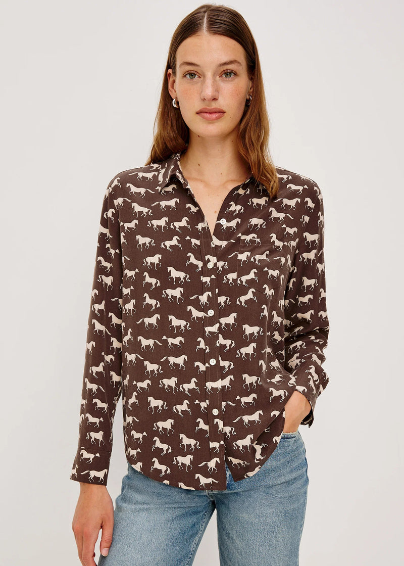 Rails Kate Top Espresso w/ Ivory Horses