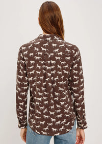 Rails Kate Top Espresso w/ Ivory Horses