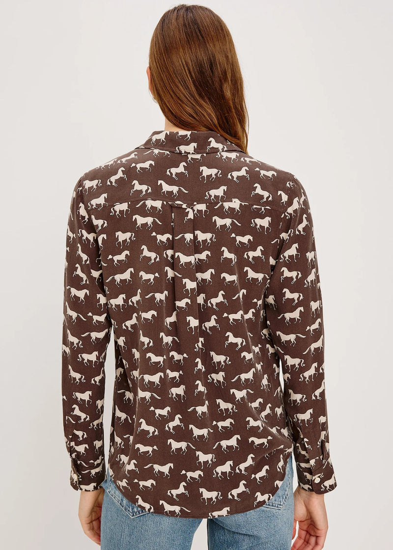 Rails Kate Top Espresso w/ Ivory Horses