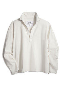 F&E Patrick Popover Henley Vintage White