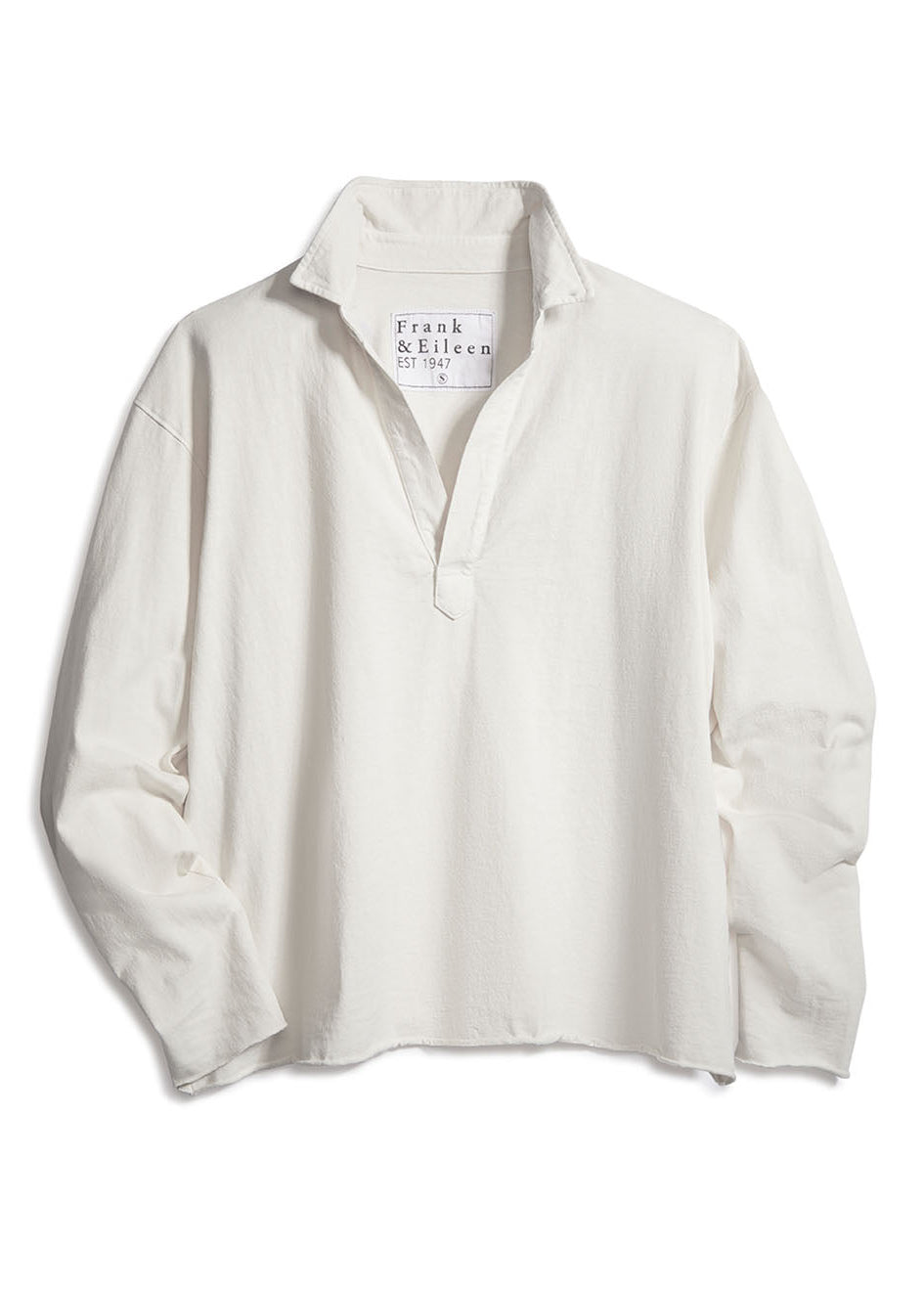 F&E Patrick Popover Henley Vintage White