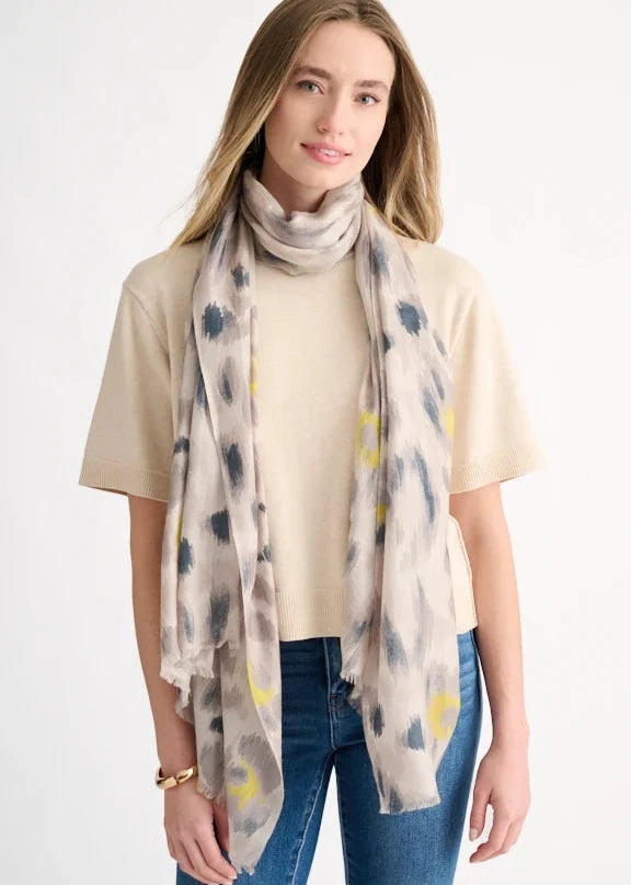 Kinross Painted Leopard Scarf Agate