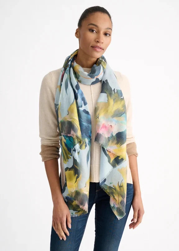 Kinross Highland Blooms Scarf Horizon