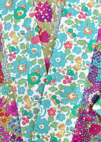 Long Kimono Robe Lime Ciara - Made with Liberty Fabric