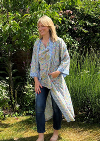 Long Kimono Robe Margaret Annie Pastel - Made with Liberty Fabric
