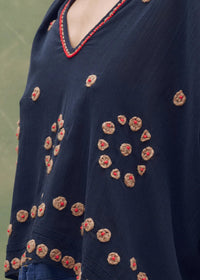 the Great Beaded Vintage Sailor Top Navy