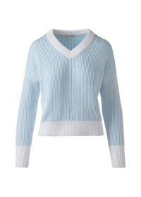 Plaited Rib Vee Island/White