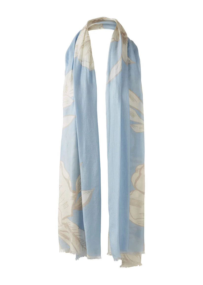 Kinross Oversized Blooms Scarf Skyway