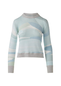 Kinross Landscape Print Pullover Skyway Multi