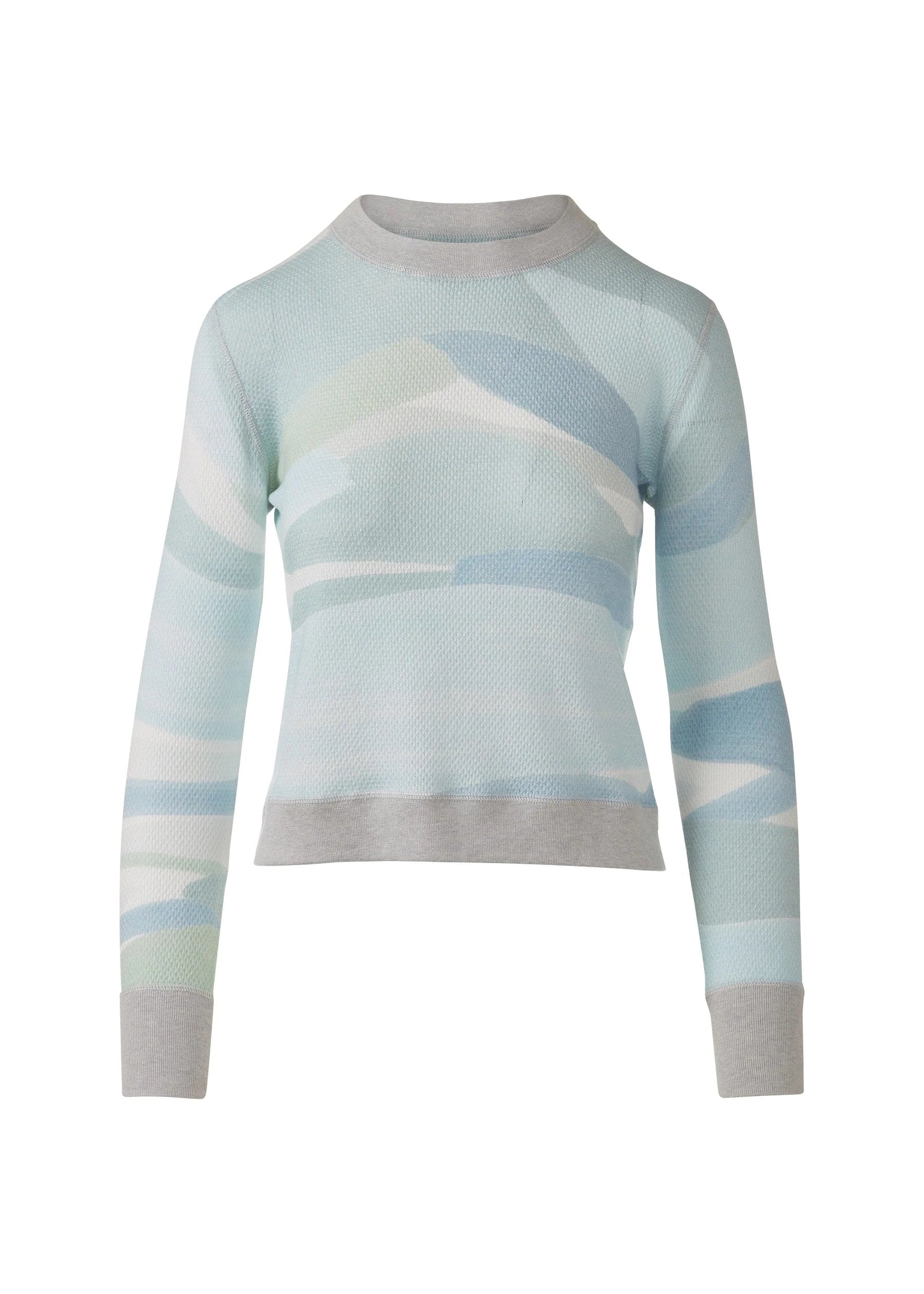 Kinross Landscape Print Pullover Skyway Multi