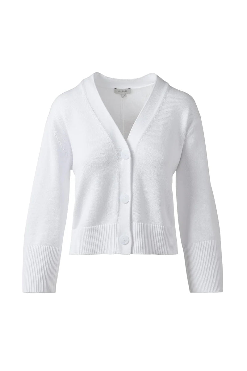 Kinross Wide Sleeve Cardigan White
