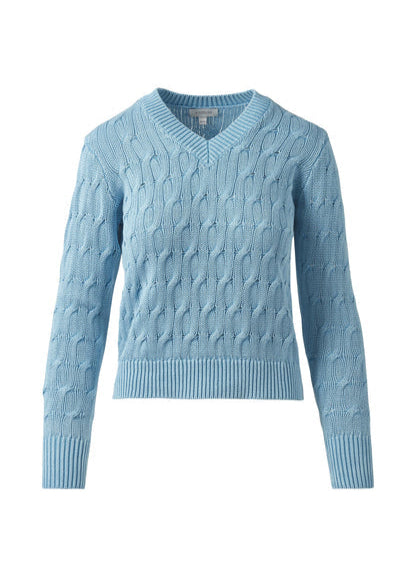 Kinross Stonewash Cable Vee Water