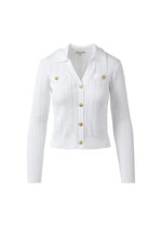 Kinross Rib Button Polo White