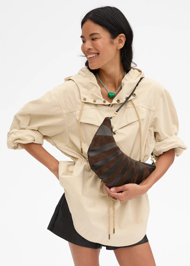 Clare V Lune Sunburst Black/Chocolate