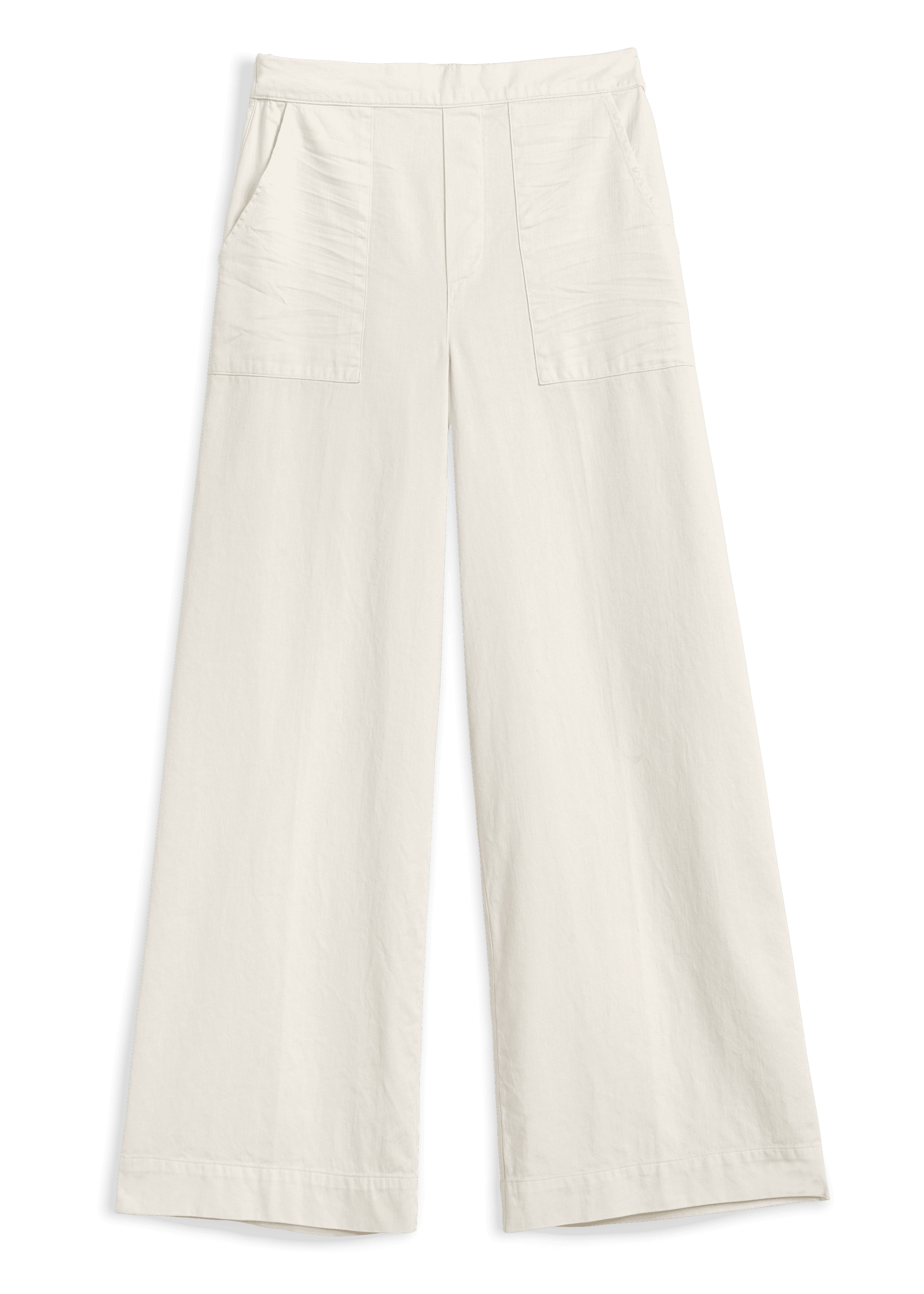 F&E Madeline Vintage White Patch Pocket Pull-On Pant