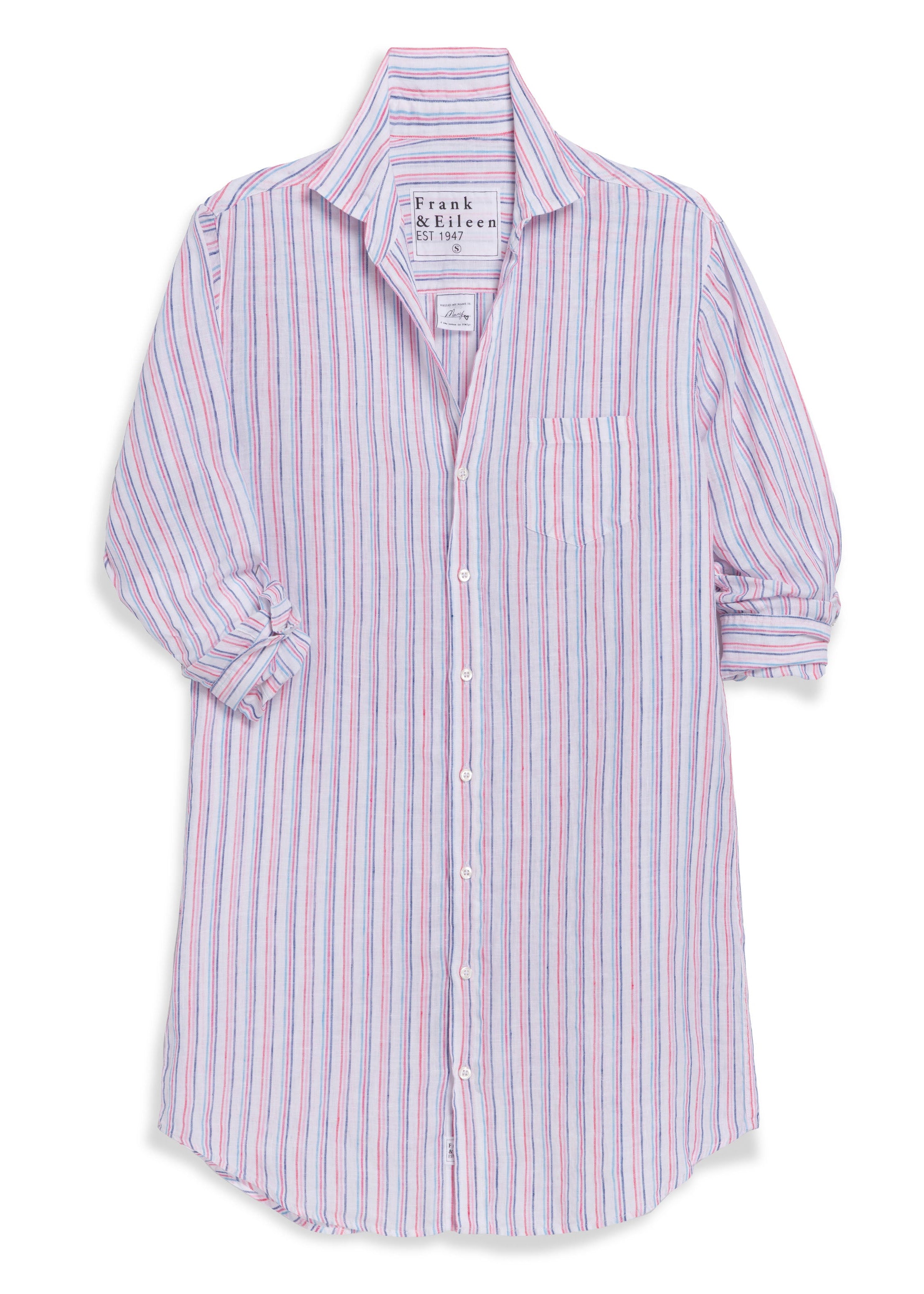 F&E Mary Multi Stripe Linen Dress
