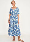 Capri Indigo Crackle Dress