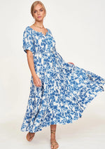 Capri Indigo Crackle Dress