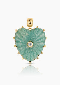 Malene Amazonite Heart Bail Charm