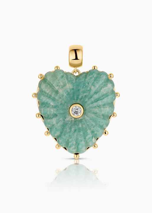 Malene Amazonite Heart Bail Charm