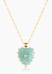 Malene Amazonite Heart Bail Charm