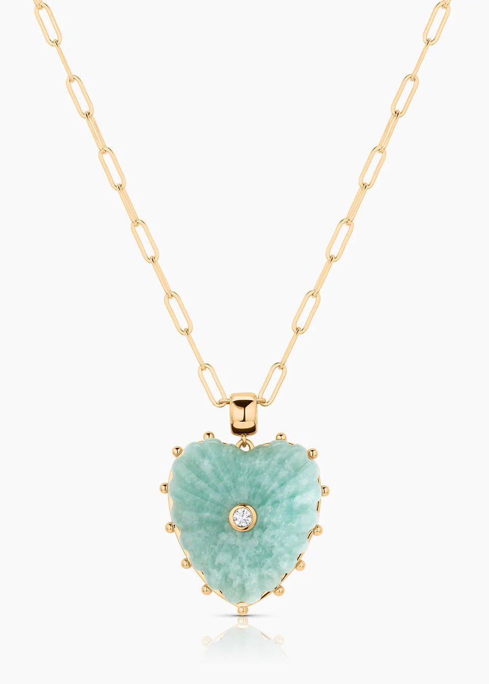 Malene Amazonite Heart Bail Charm