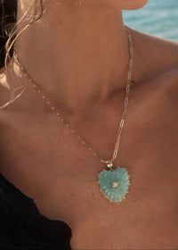 Malene Amazonite Heart Bail Charm