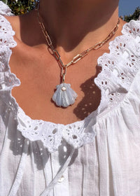 Marea Blue Shell Clip Charm