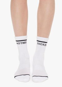 MOTHER Mother Fu%#er White Socks
