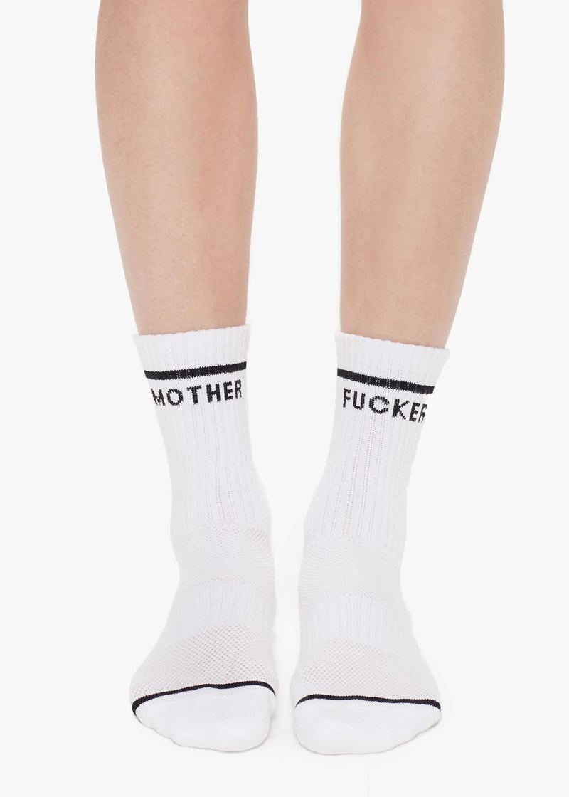 MOTHER Mother Fu%#er White Socks