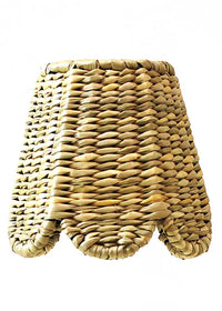 Micro Scalloped Water Hyacinth Lampshade Natural