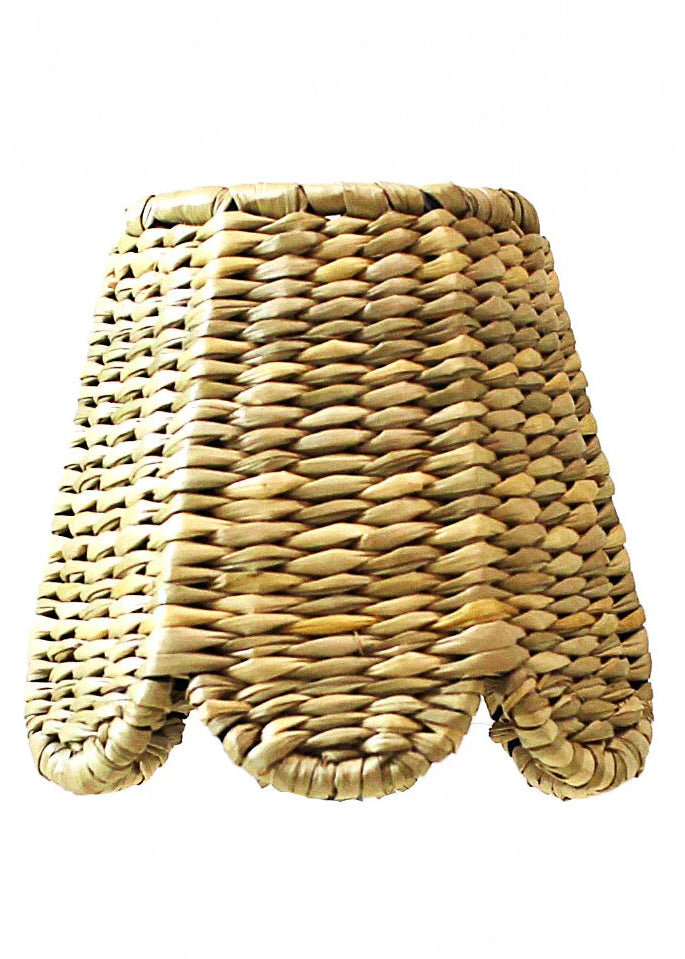 Micro Scalloped Water Hyacinth Lampshade Natural