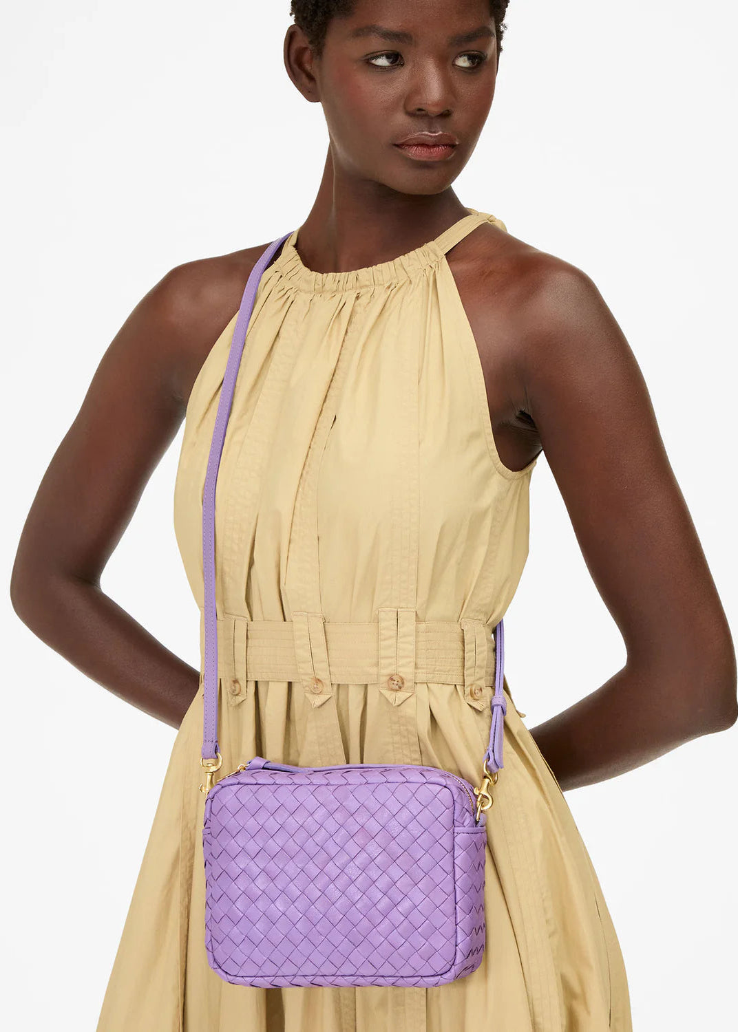 Clare V Jacaranda Diagonal Woven Bag