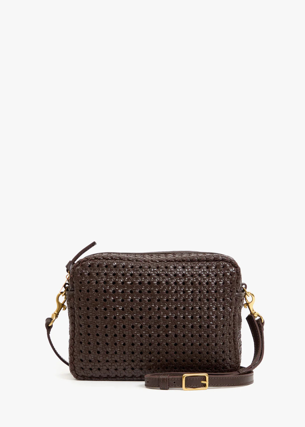 Clare V Midi Sac Chocolate Rattan