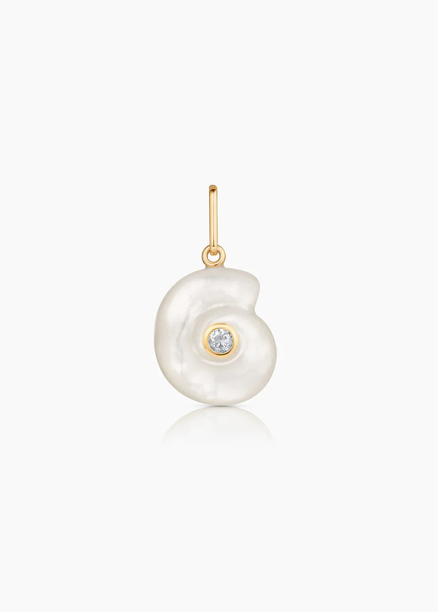 Nautilus MOP Spiral Shell Charm