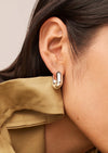 Puffy U-Link Earrings Silver