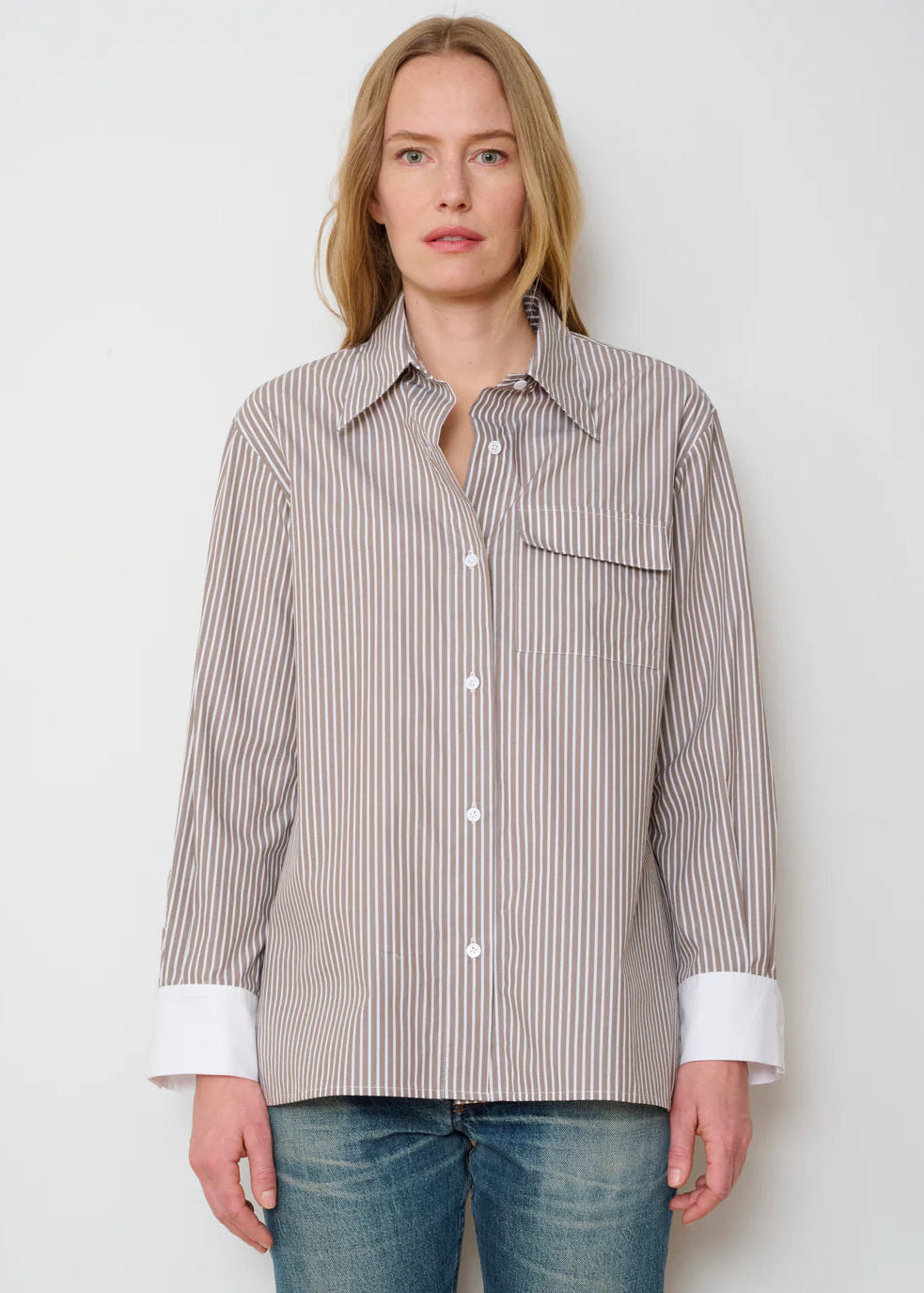 WE-AR4 Haze Shirt Dark Sand Stripe