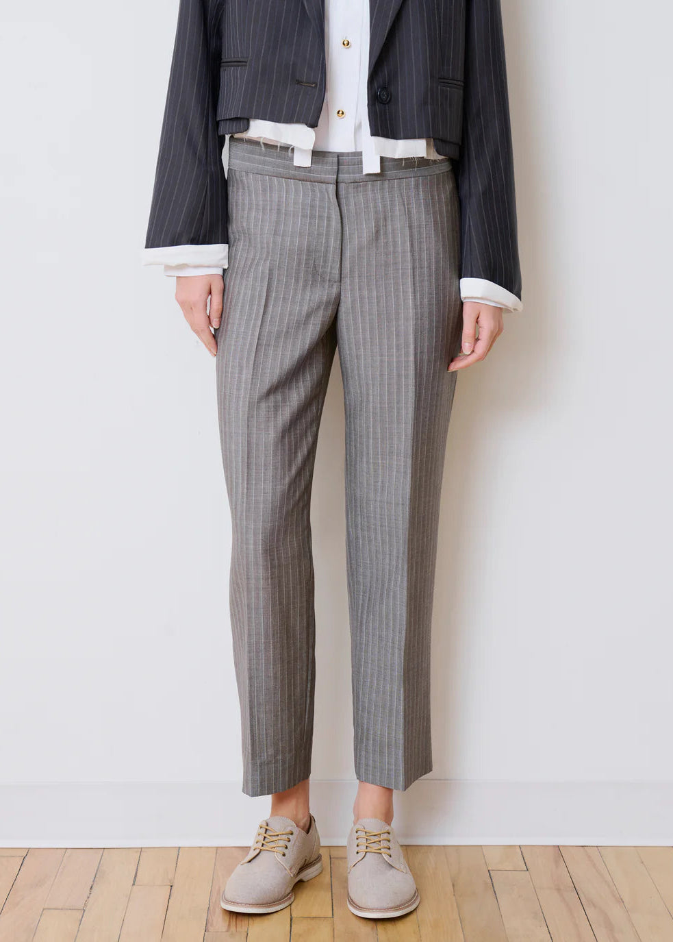 We-AR4 Lexington Trouser Taupe Pinstripe