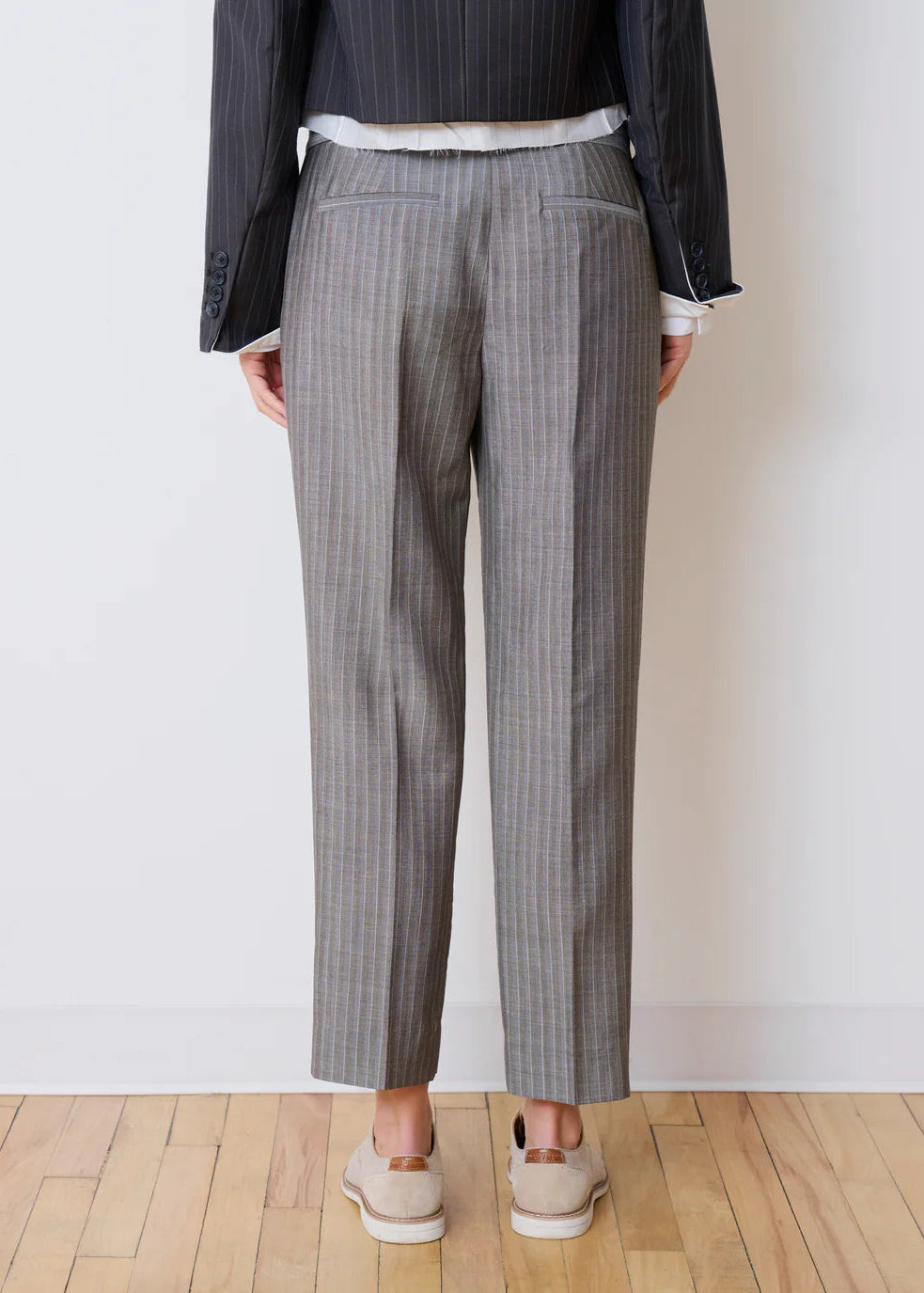We-AR4 Lexington Trouser Taupe Pinstripe